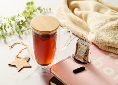 Logotrade Werbegeschenke das Foto: Doppelwandiger Glasbecher 450ml